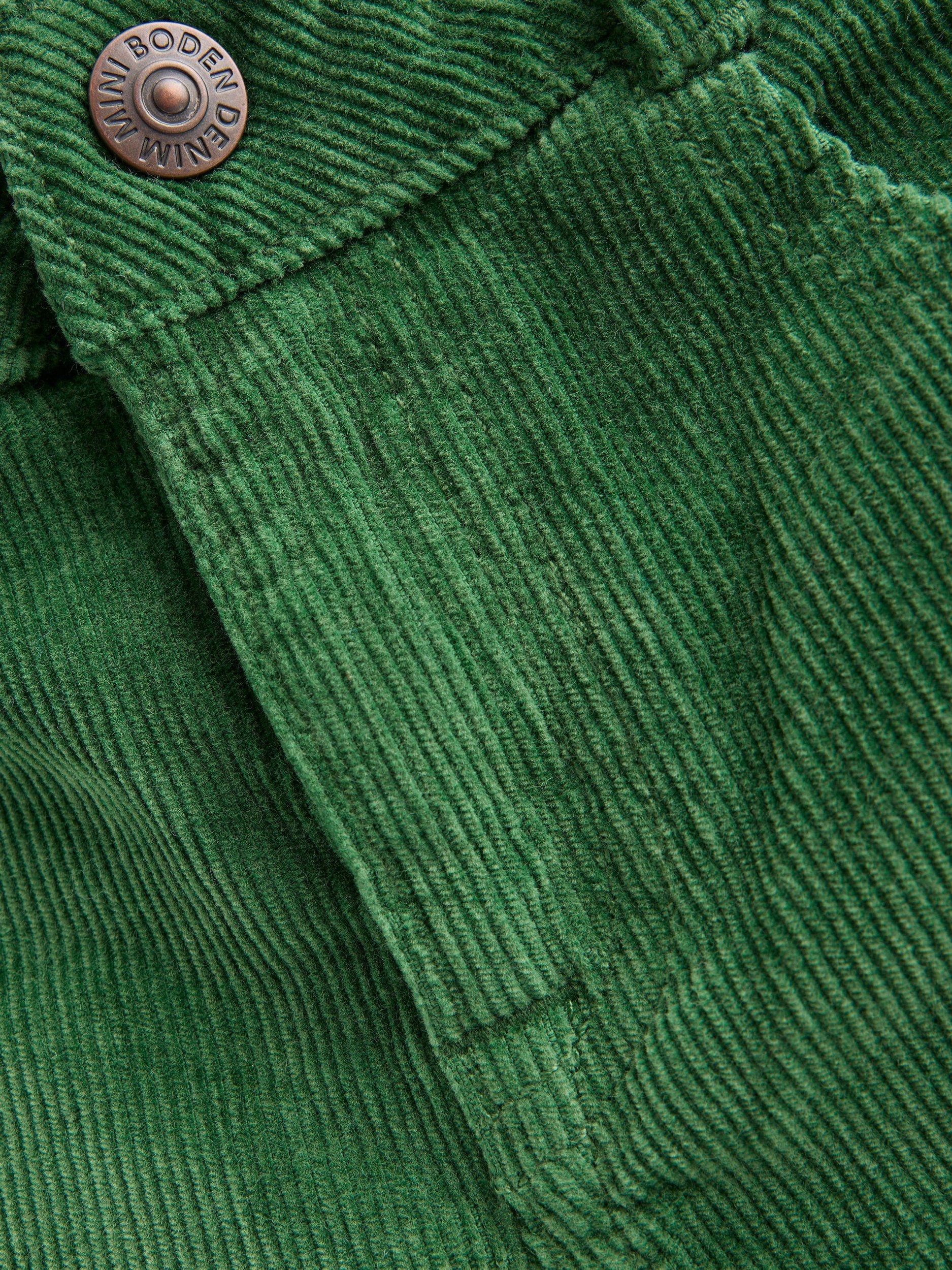 Product image 3 of 3, which shows Mini Boden Kids' Corduroy Classic Trousers, Pine Green, 5-6 years