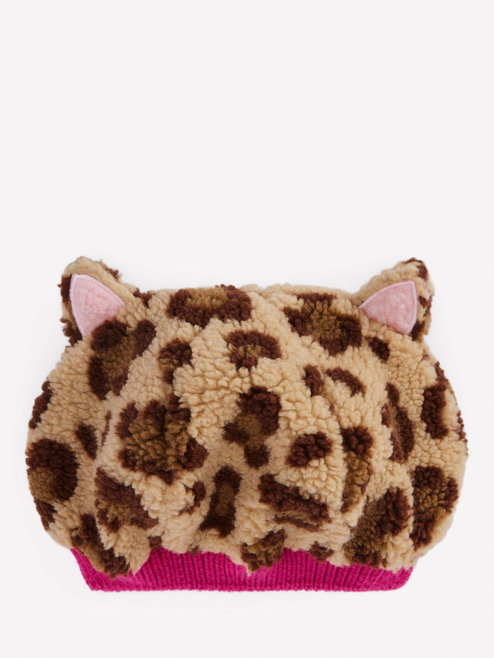 Product image 2 of 3, which shows Mini Boden Kids' Novelty 3D Cat Ear Beret, Multi, 9-12 years