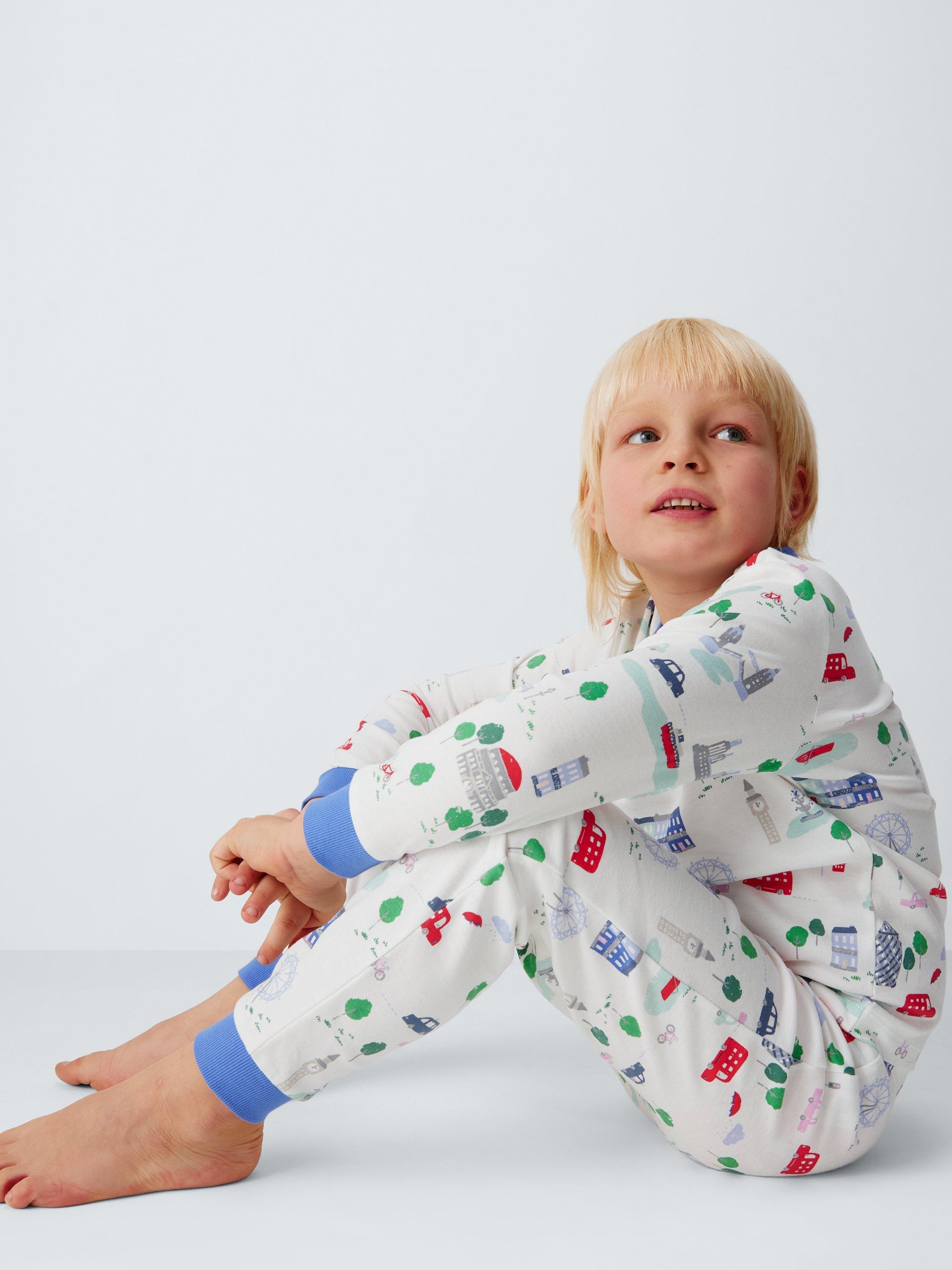 Product image 7 of 7, which shows John Lewis Kids' London Pyjama Set, White Multi, 3 years