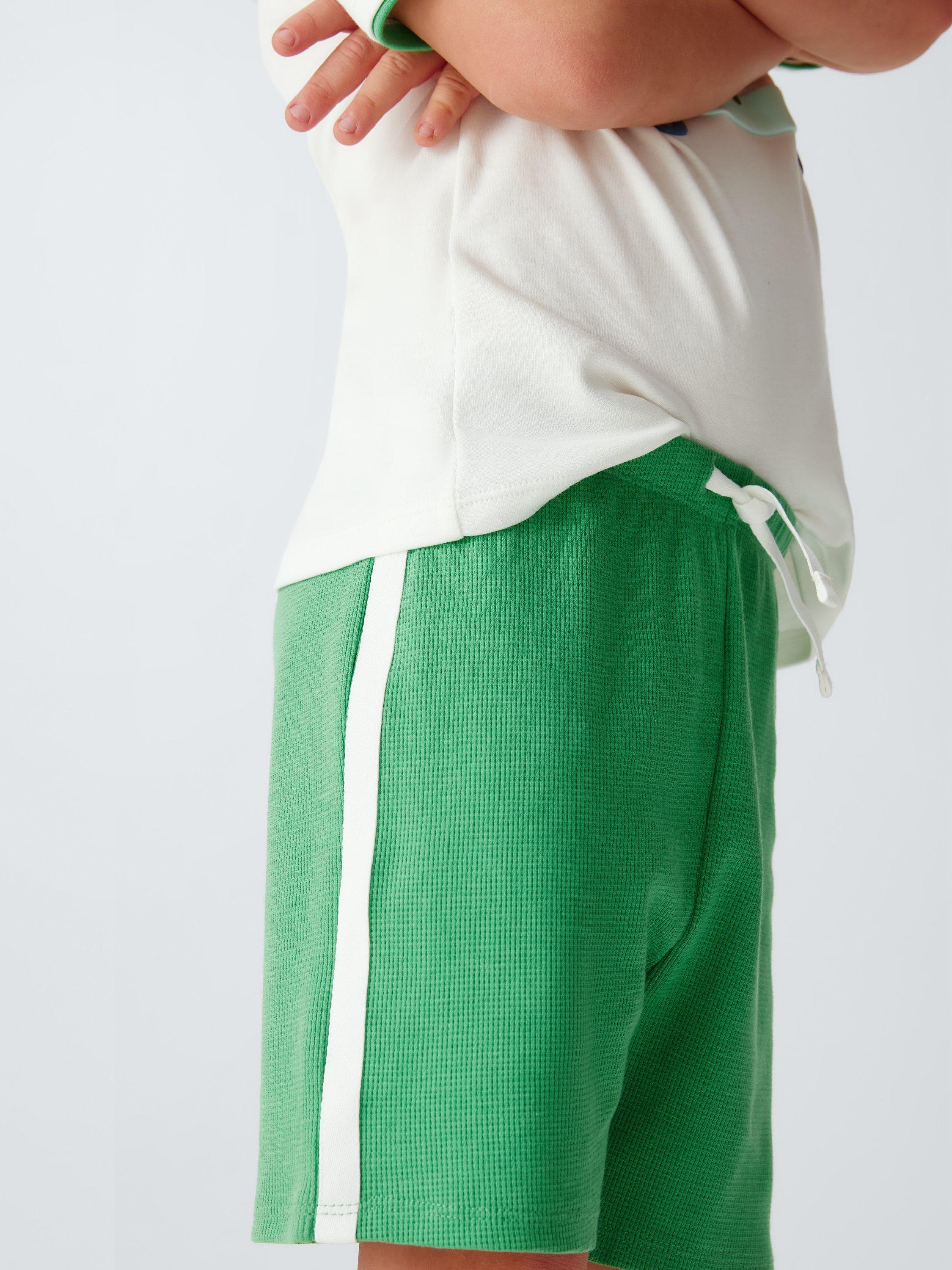 Product image 7 of 7, which shows John Lewis Kids' Turtle Cotton Short Pyjama Set, Green Blue, 3 years