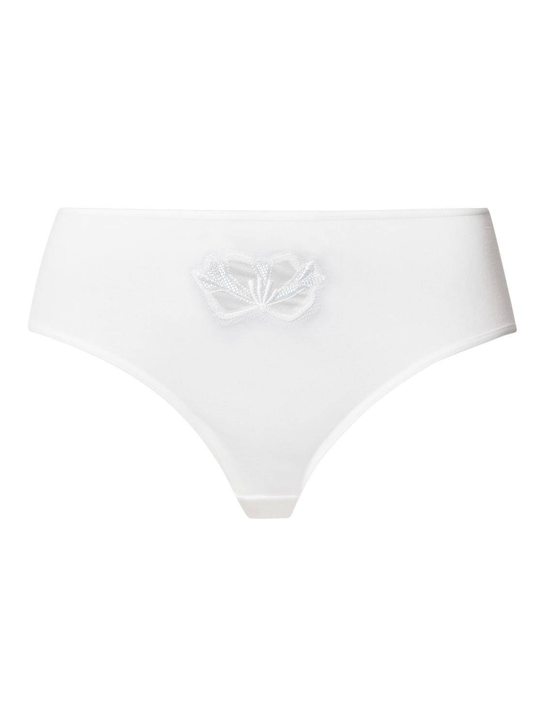 Product image 4 of 6, which shows Hanro Kalea Midi Briefs, Off White, XS