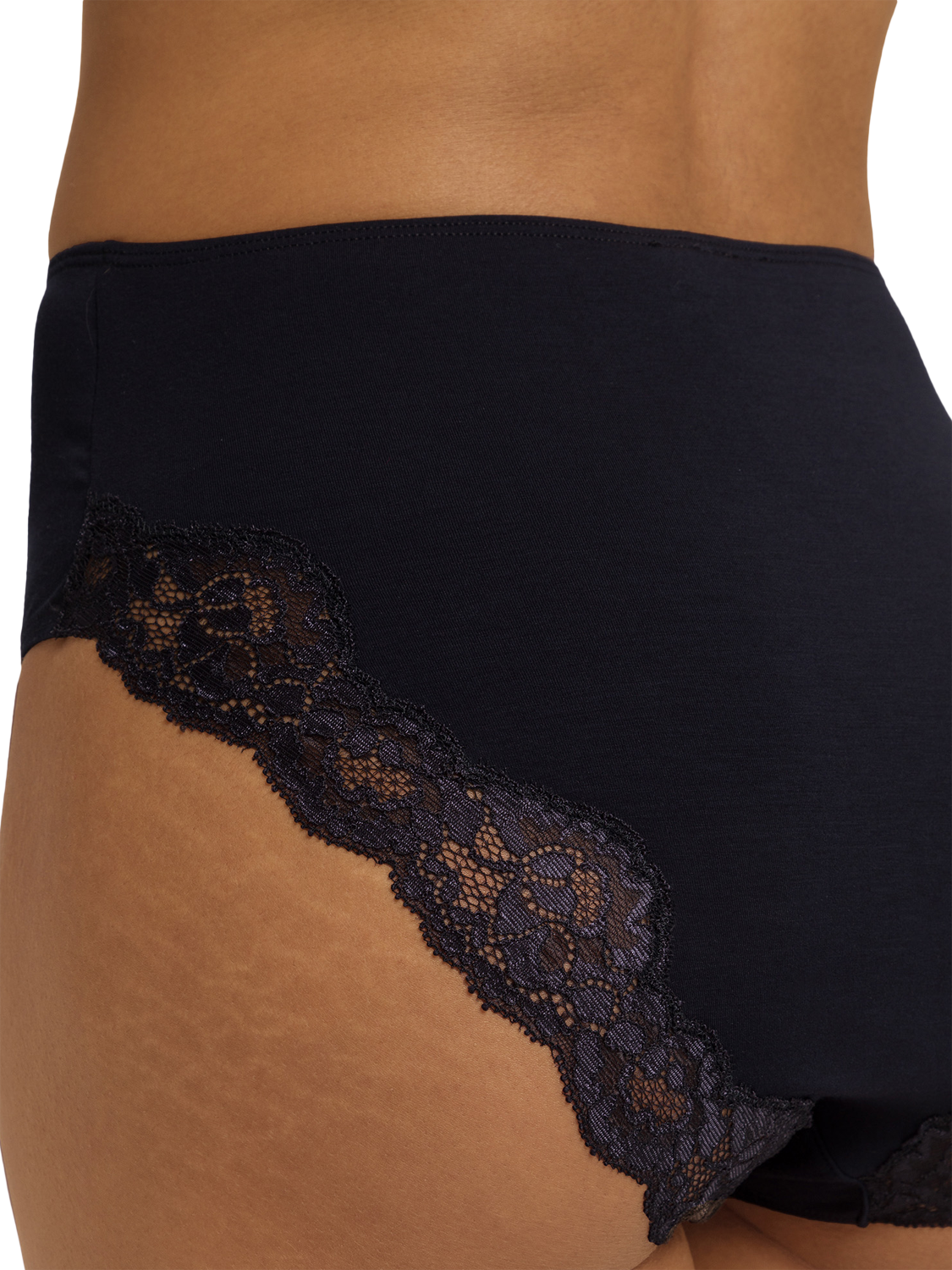 Product image 6 of 6, which shows Hanro Dana Midi Knickers containing TENCEL™ Modal, Black, XS