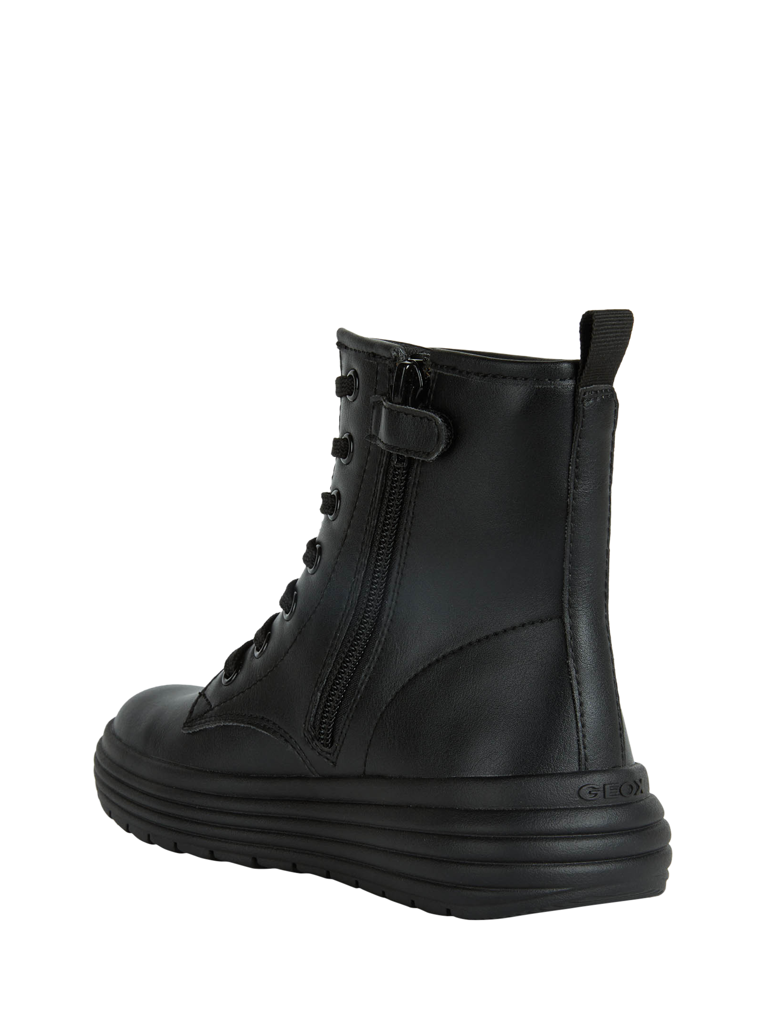 Product image 3 of 6, which shows Geox Kids' Phaolae Lace Up Charm Ankle Boots, Black, EU28