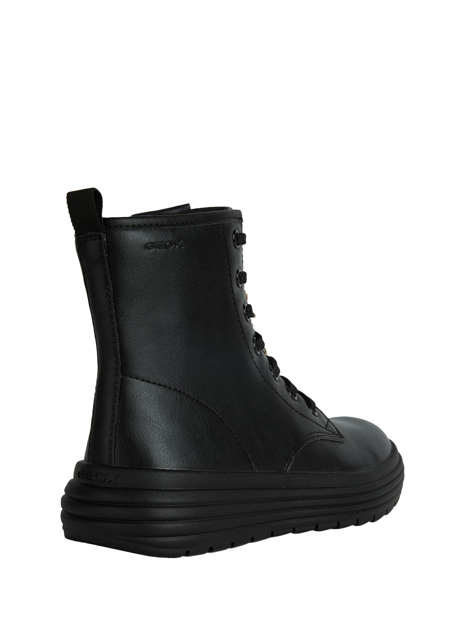 Product image 4 of 6, which shows Geox Kids' Phaolae Lace Up Charm Ankle Boots, Black, EU28