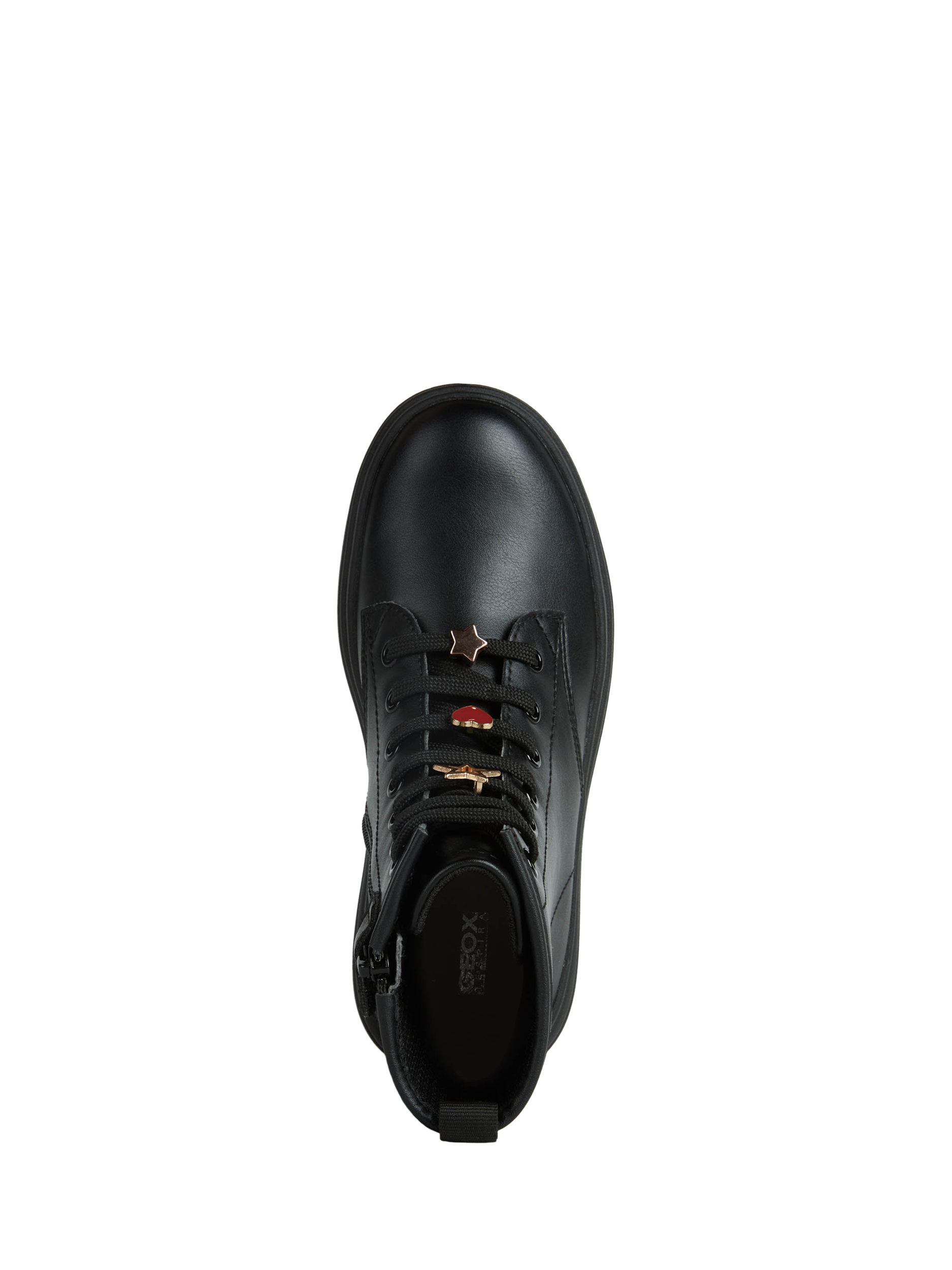 Product image 5 of 6, which shows Geox Kids' Phaolae Lace Up Charm Ankle Boots, Black, EU28