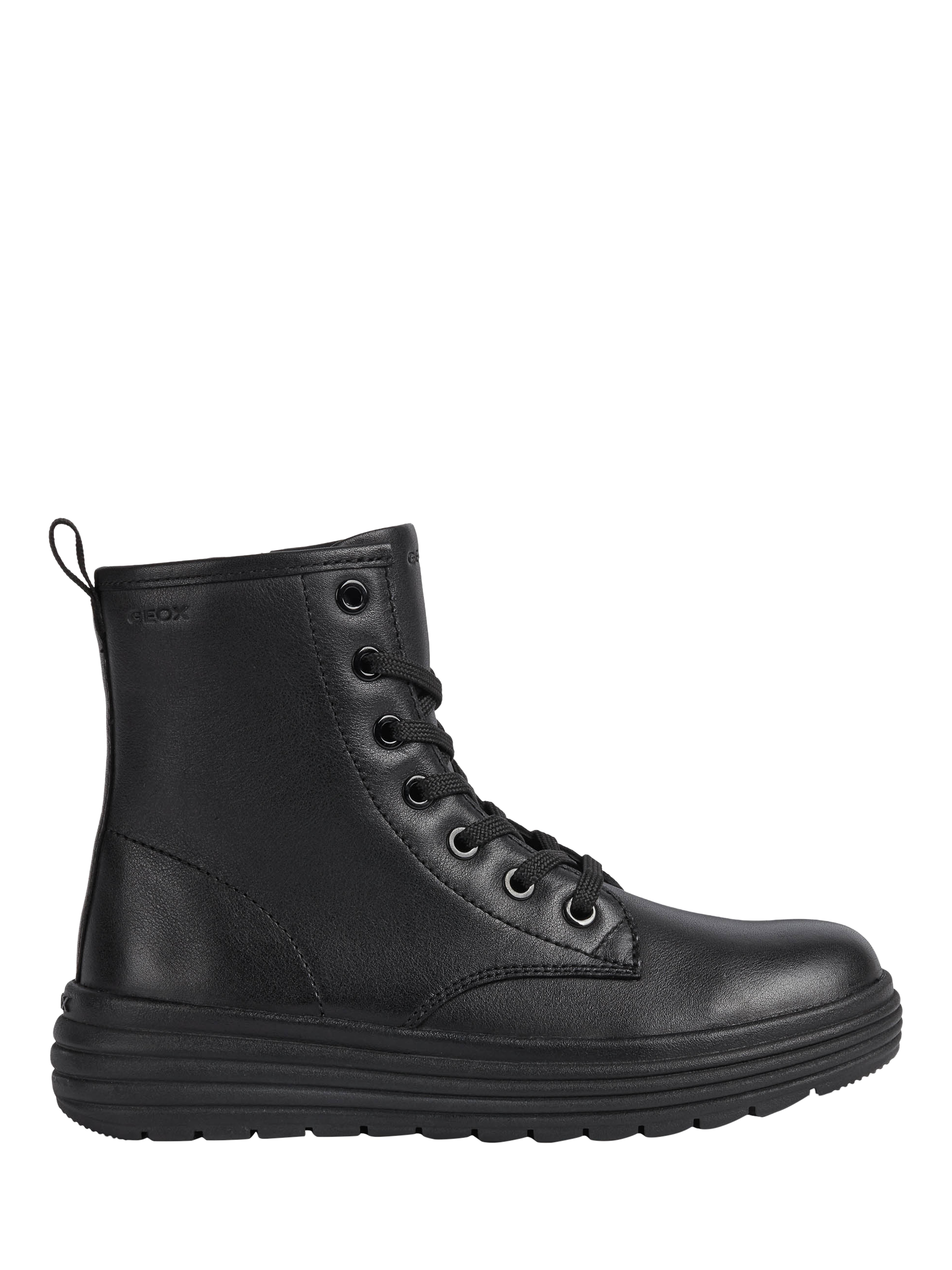Product image 1 of 6, which shows Geox Kids' Phaolae Nappa Leather Ankle Boots, Black, EU35