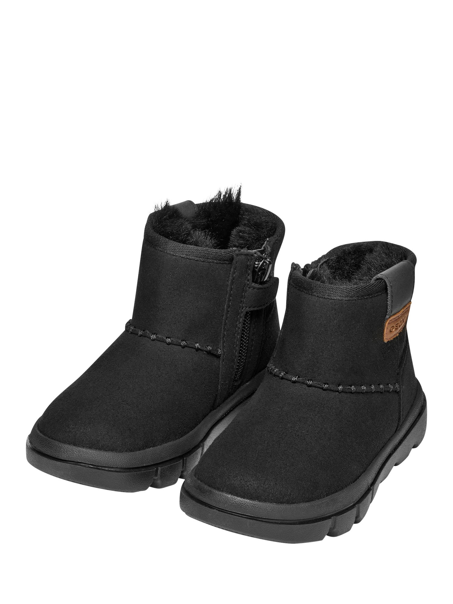 Product image 3 of 10, which shows Geox Kids' Willaboom Zipped Ankle Boots, Black, EU24