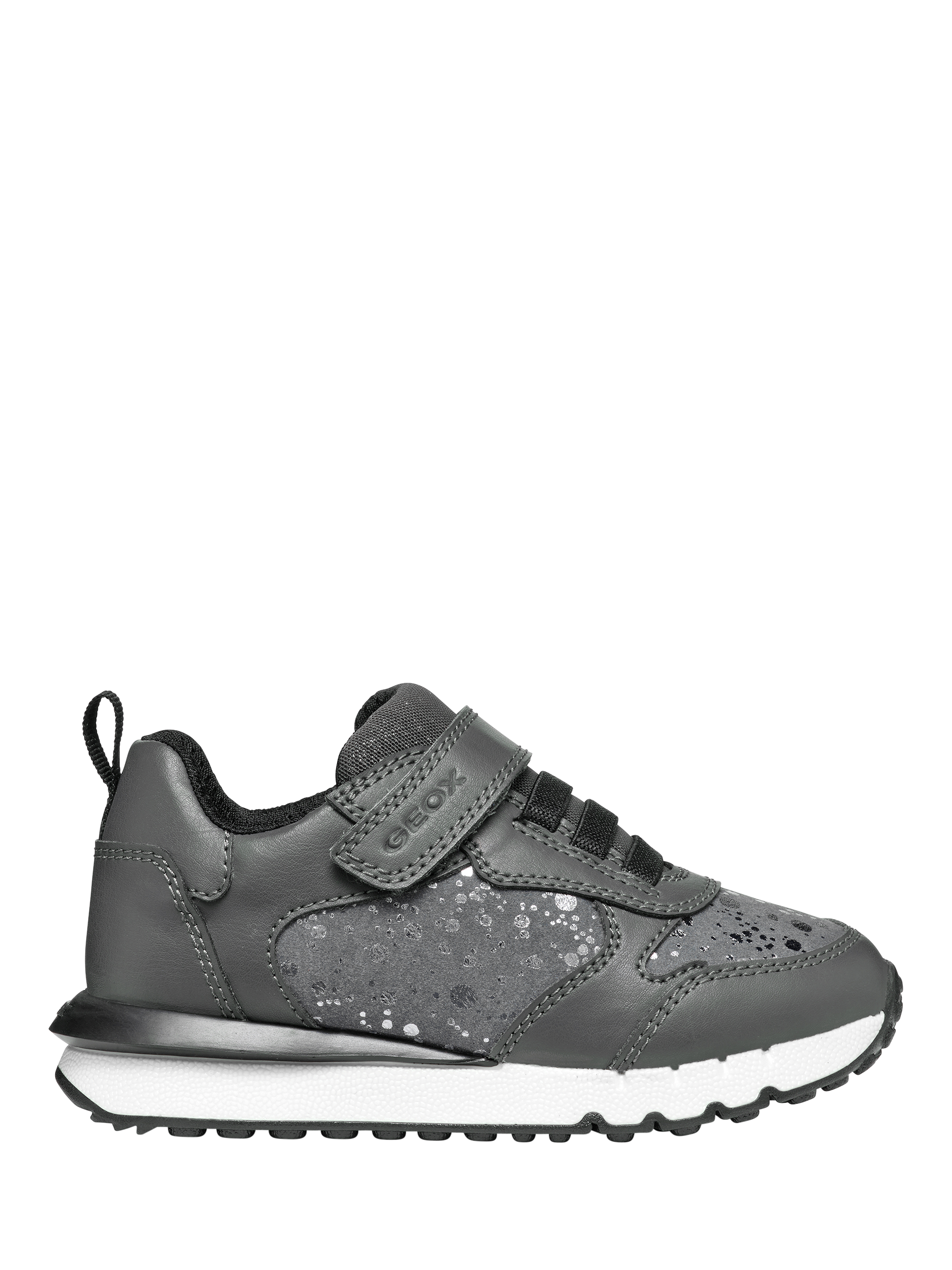 Product image 1 of 10, which shows Geox Kids' Fastics Low Cut Trainers, Dark Grey, EU24