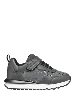Geox Kids' Fastics Low Cut Trainers, Dark Grey, Dark Grey