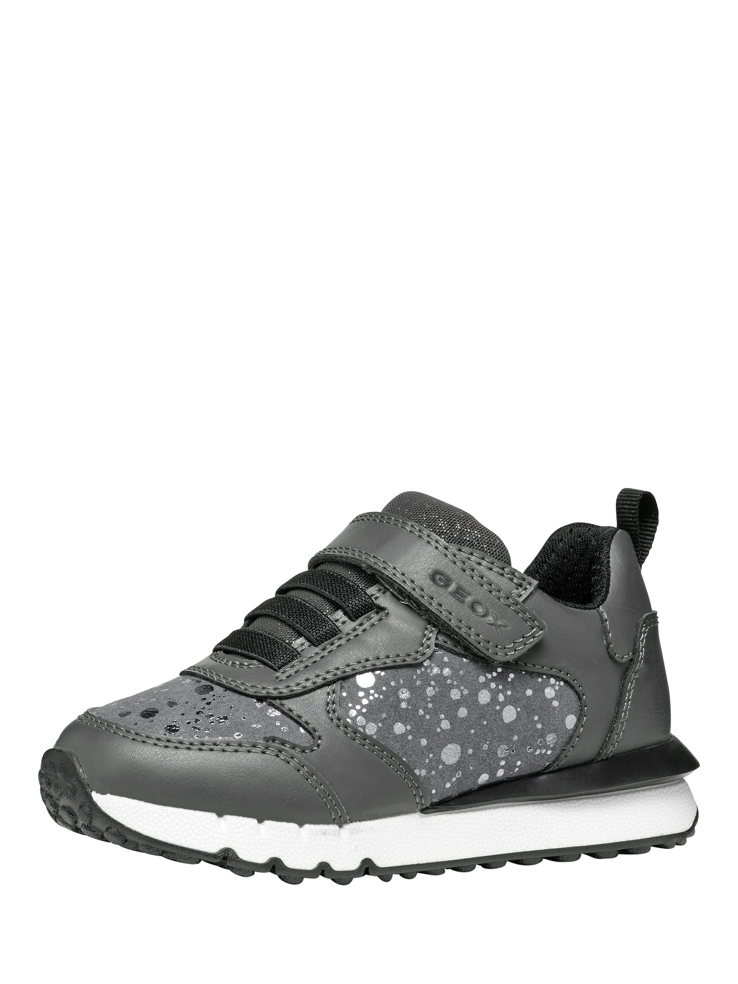 Product image 2 of 10, which shows Geox Kids' Fastics Low Cut Trainers, Dark Grey, EU24