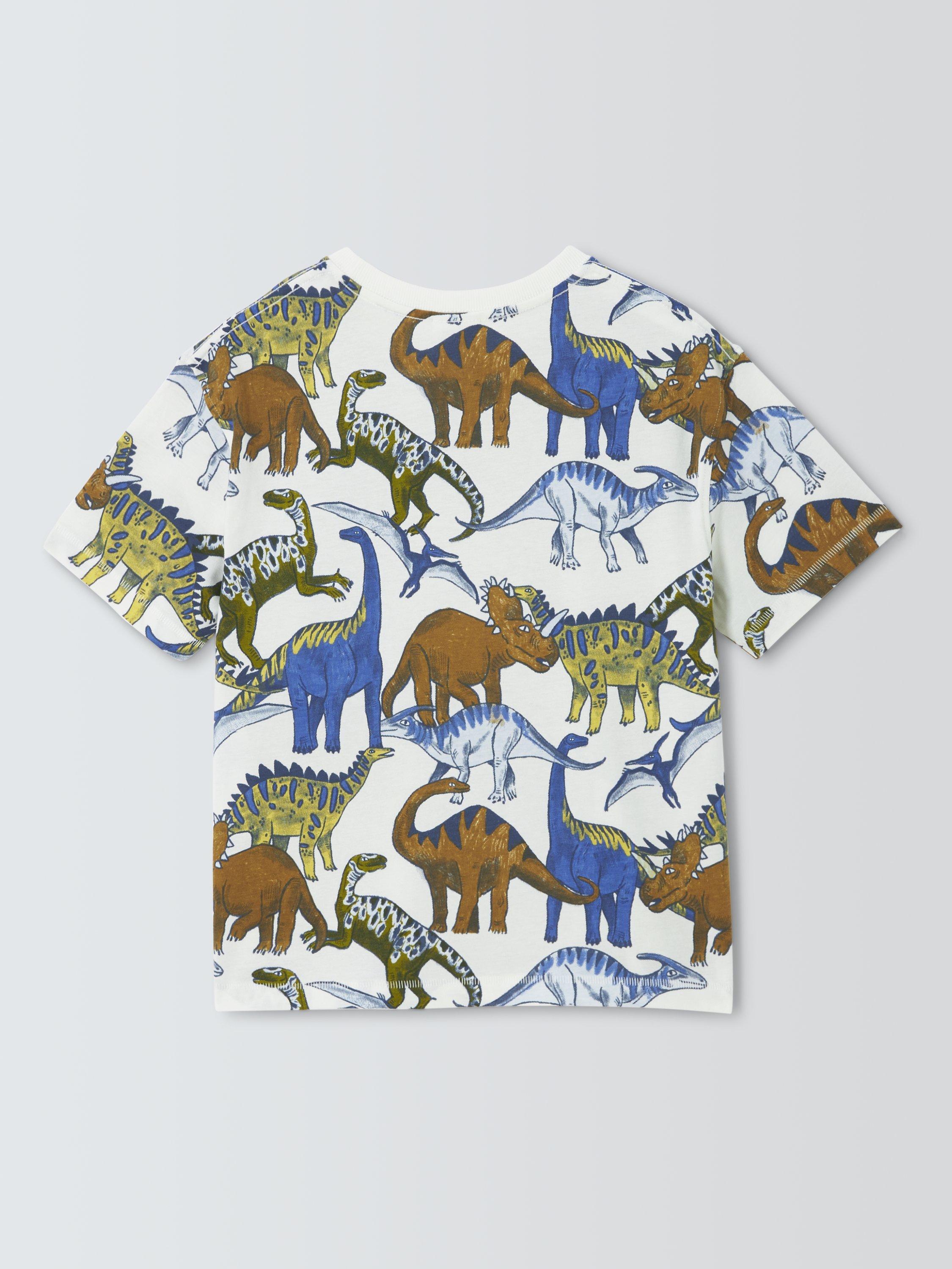 Product image 2 of 3, which shows John Lewis Kids' Dinosaur Print T-Shirt, Multi, 3 years