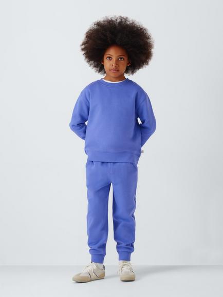 John Lewis Kids' Crew Neck Sweatshirt, Blue - view 2, Blue