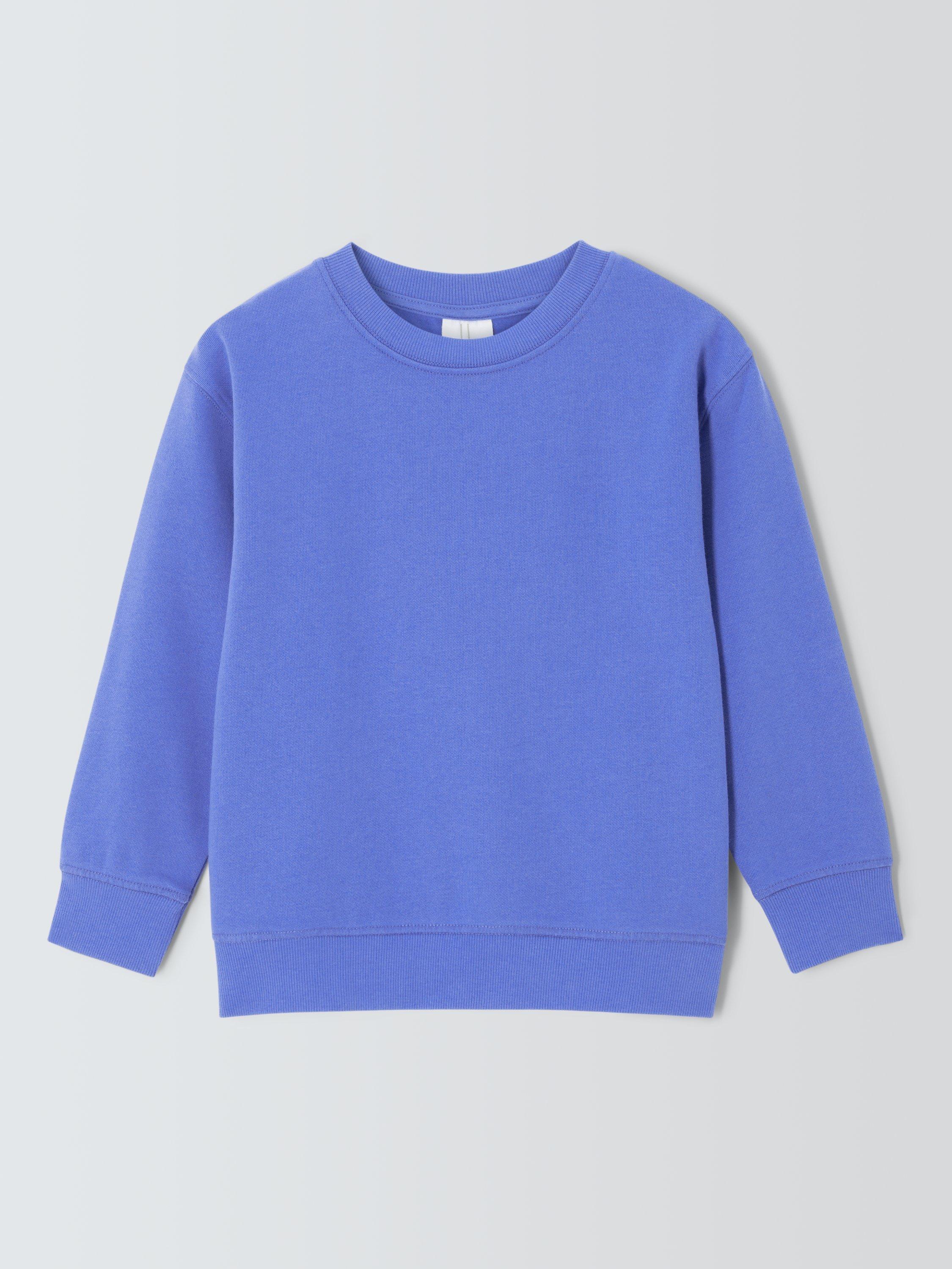Product image 1 of 3, which shows John Lewis Kids' Crew Neck Sweatshirt, Blue, 3 years