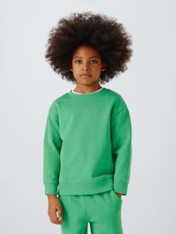 John Lewis Kids' Crew Neck Sweatshirt, Green, Green
