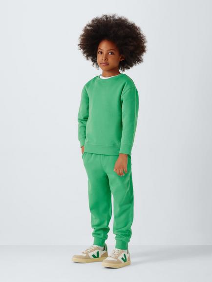 John Lewis Kids' Crew Neck Sweatshirt, Green - view 2, Green