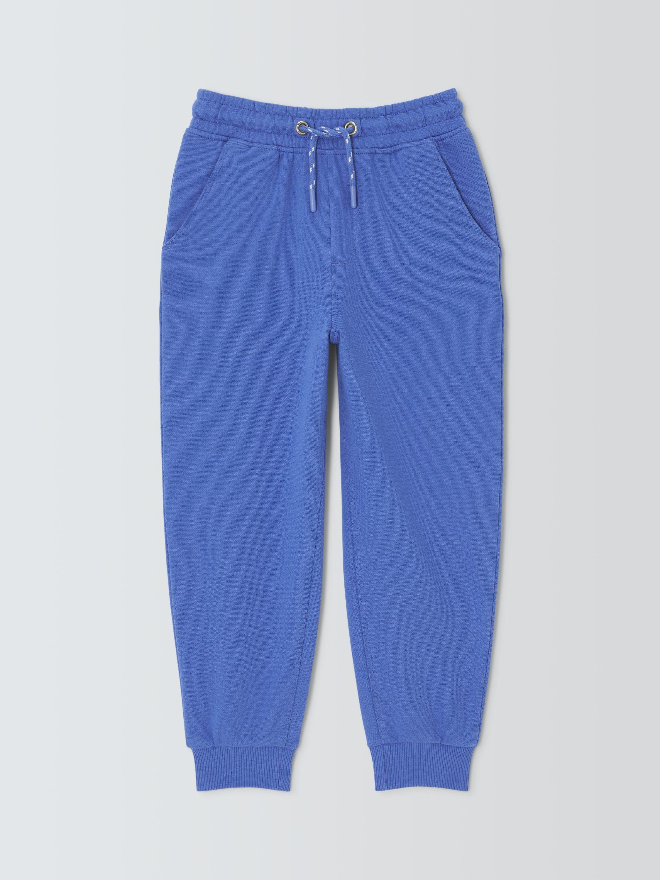 Product image 3 of 7, which shows John Lewis Kids' Jersey Tapered Joggers, Blue, 3 years