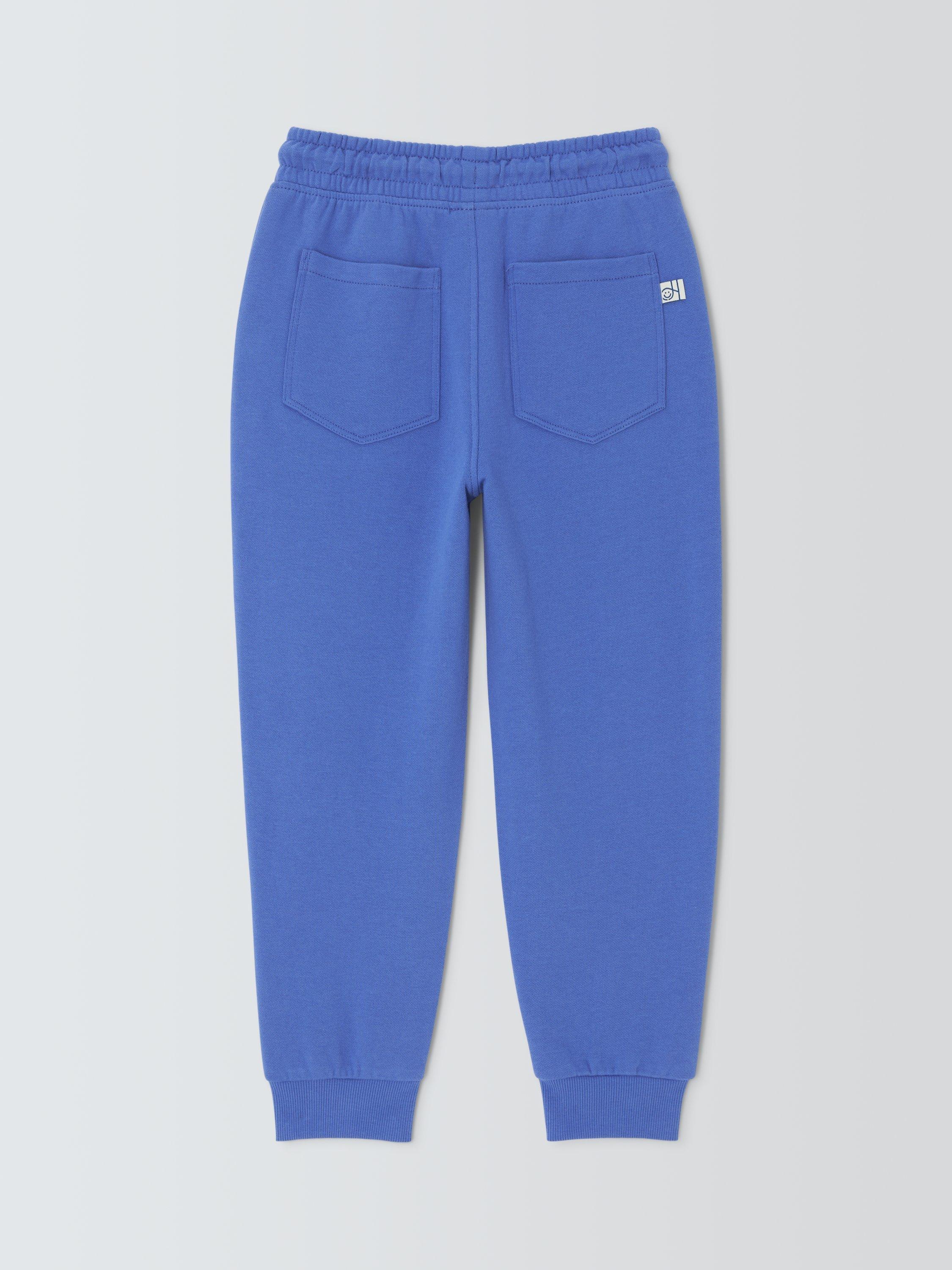 Product image 5 of 7, which shows John Lewis Kids' Jersey Tapered Joggers, Blue, 3 years