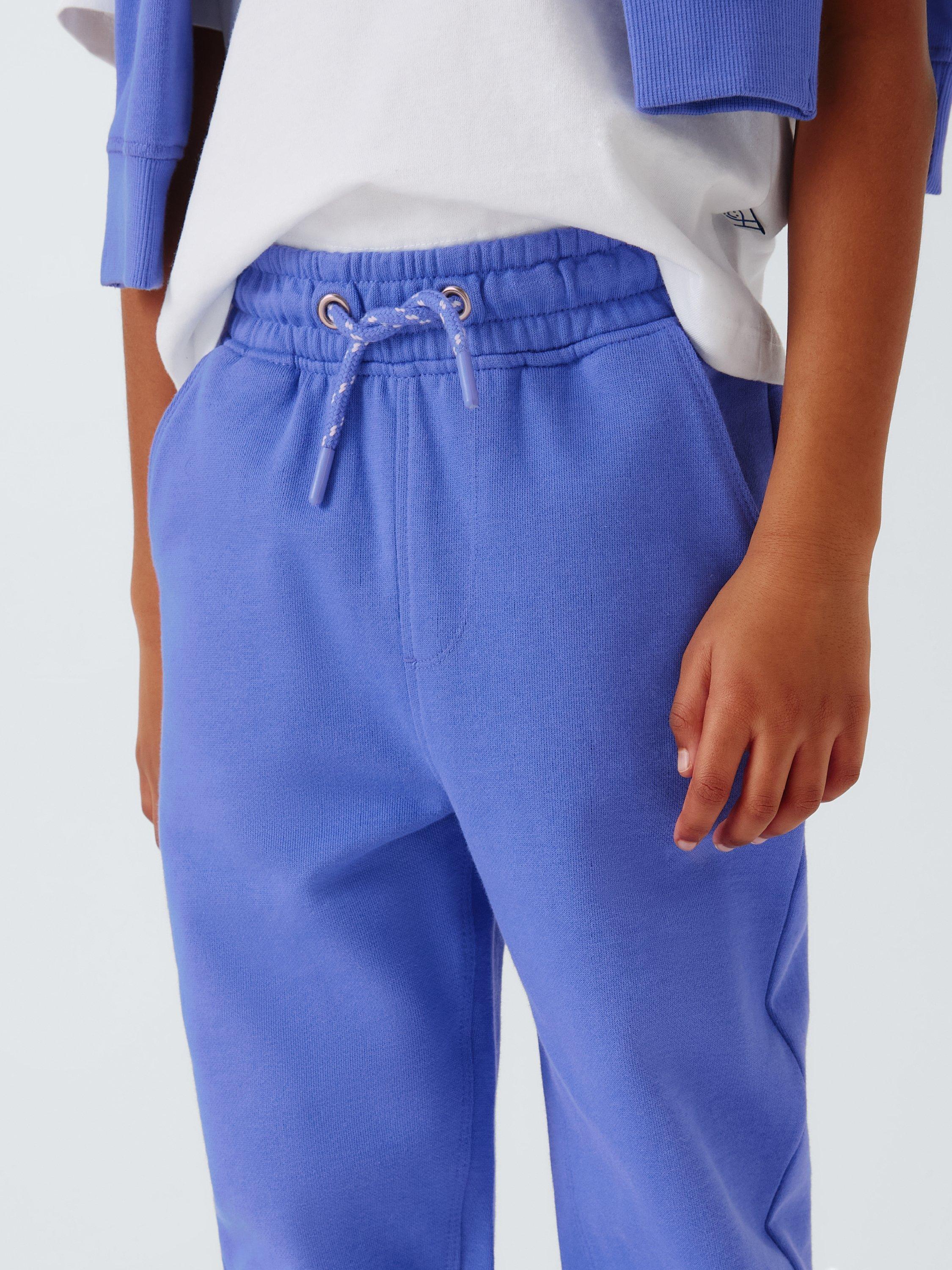 Product image 4 of 7, which shows John Lewis Kids' Jersey Tapered Joggers, Blue, 3 years
