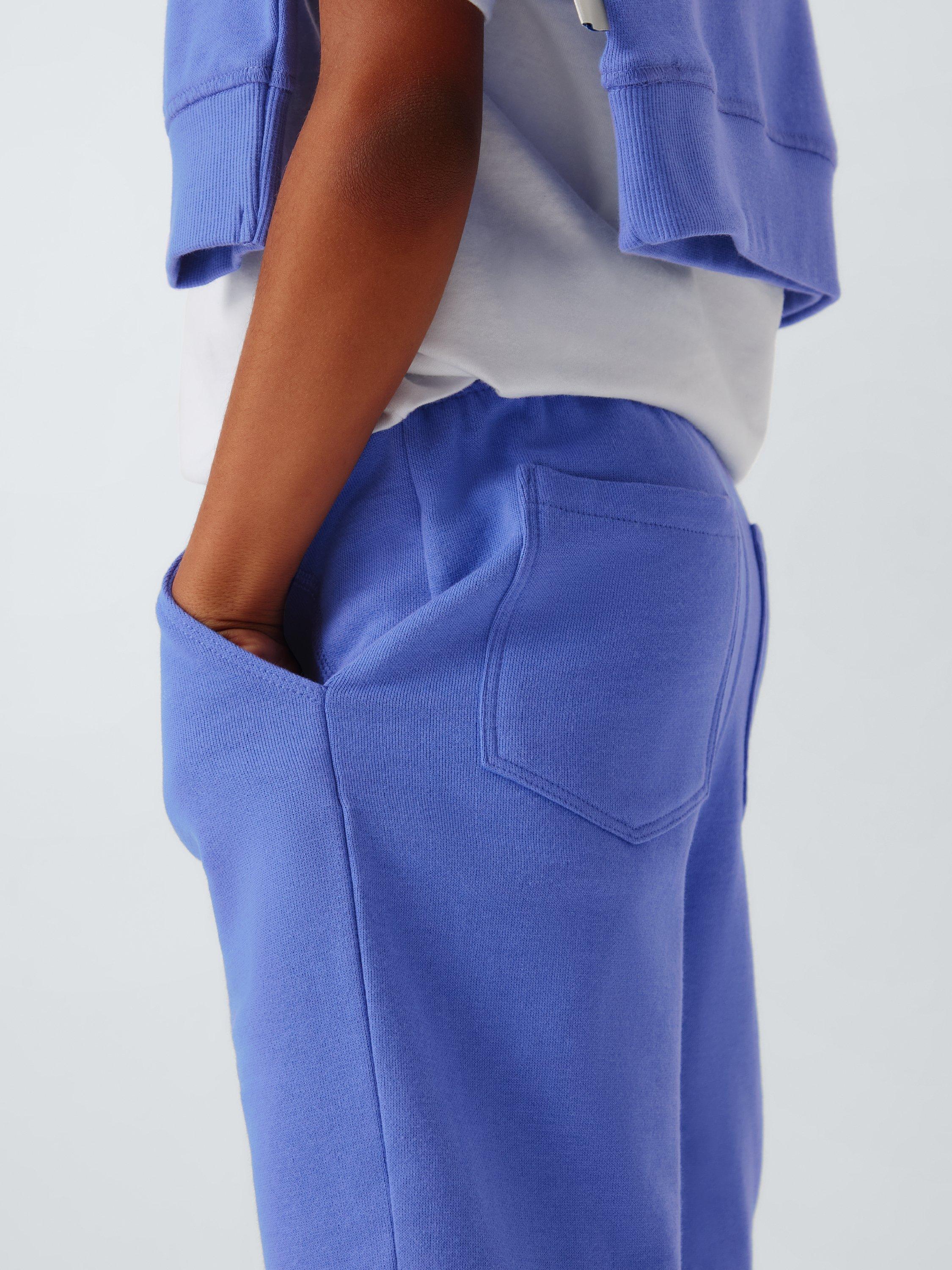 Product image 6 of 7, which shows John Lewis Kids' Jersey Tapered Joggers, Blue, 3 years