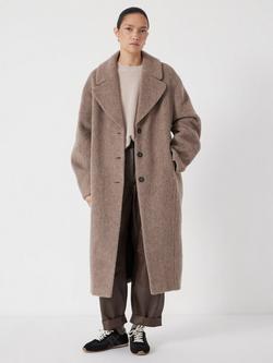 HUSH Wool Blend Cocoon Coat, Oatmeal Grey