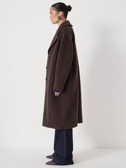 HUSH Wool Blend Cocoon Coat - view 2, Dark Brown