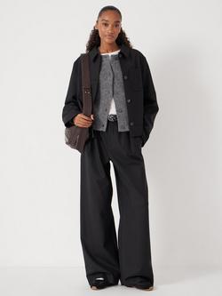 HUSH Wool Blend Shacket, Black