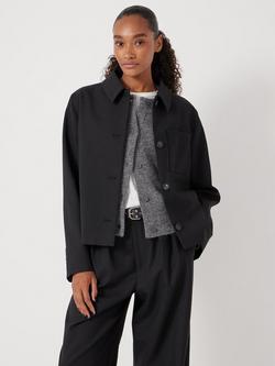 HUSH Wool Blend Shacket - view 2, Black