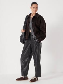 HUSH Wool Animal Print Collar Jacket - view 2, Brown/Multi