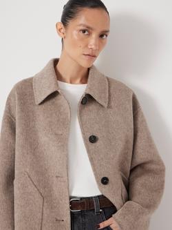 HUSH Wool Collar Jacket, Oatmeal Marl