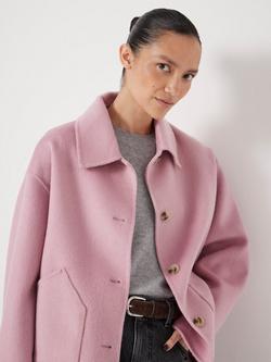 HUSH Wool Collar Jacket, Soft Pink