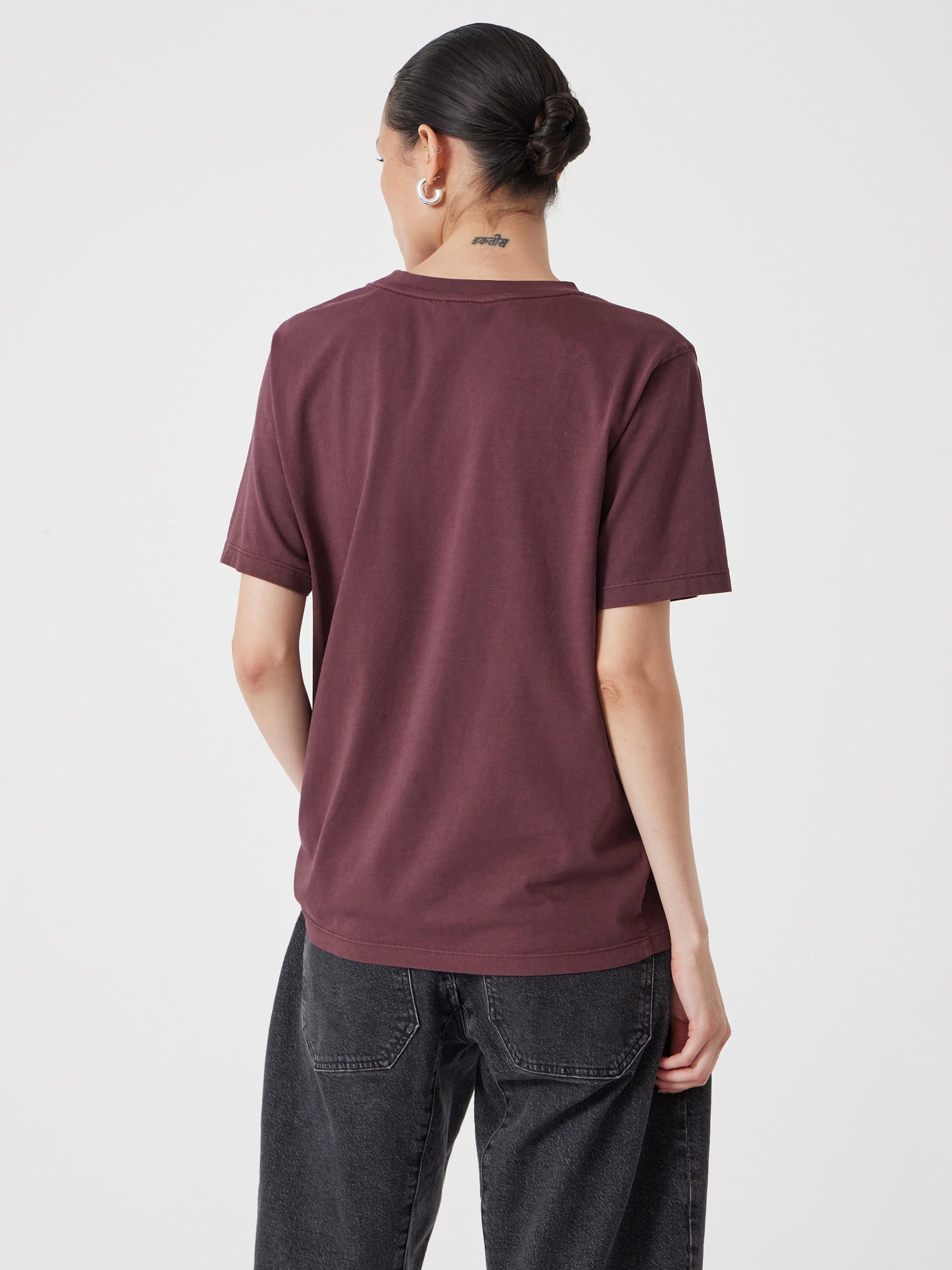 Product image 3 of 4, which shows HUSH Graphic Star Print T-Shirt, Burgundy Purple, L-XL
