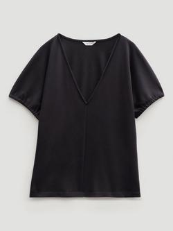 HUSH Short Sleeve V-Neck T-Shirt, Black