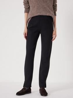 HUSH Slim Cigarette Ponte Zip Detail Trouser, Black