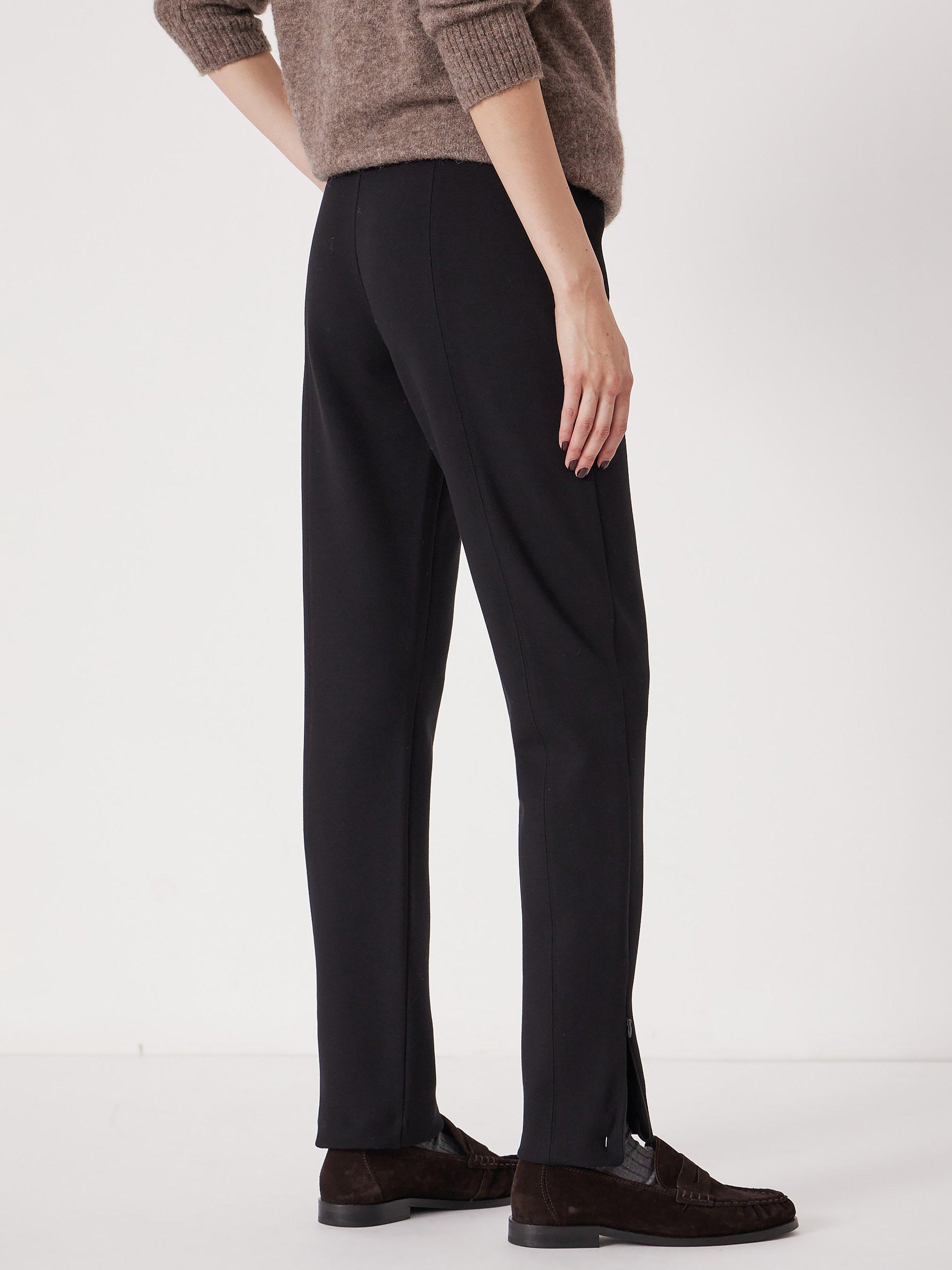 Product image 3 of 5, which shows HUSH Slim Ponte Zip Detail Trouser, Black, L