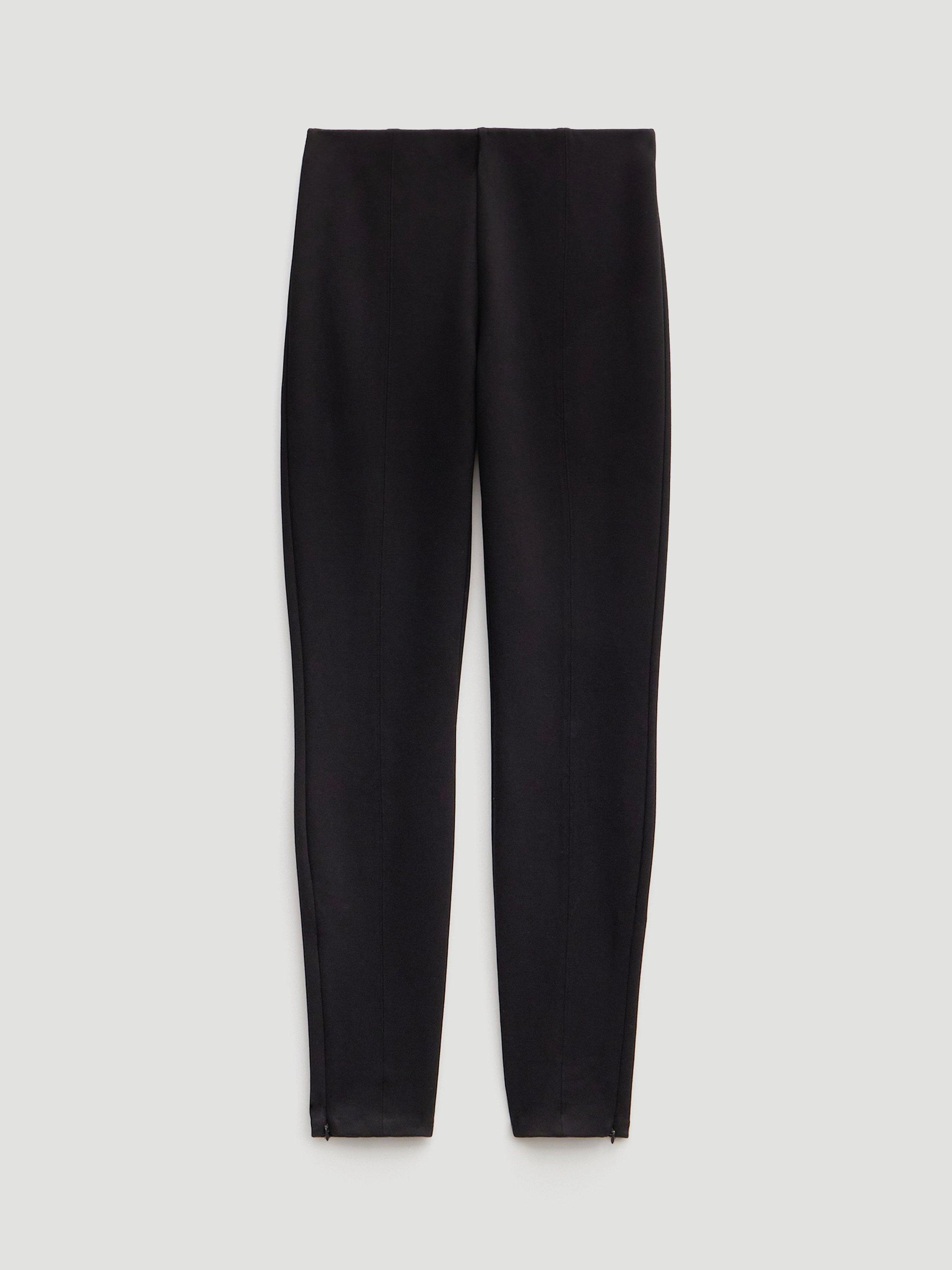 Product image 4 of 5, which shows HUSH Slim Ponte Zip Detail Trouser, Black, L