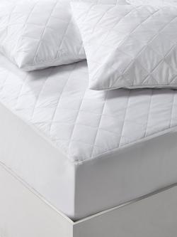 John Lewis Synthetic Pillow & Mattress Protector Set, White