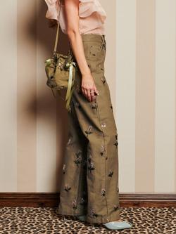 Sister Jane Sequin Daisy Jeans, Green - view 2, Green