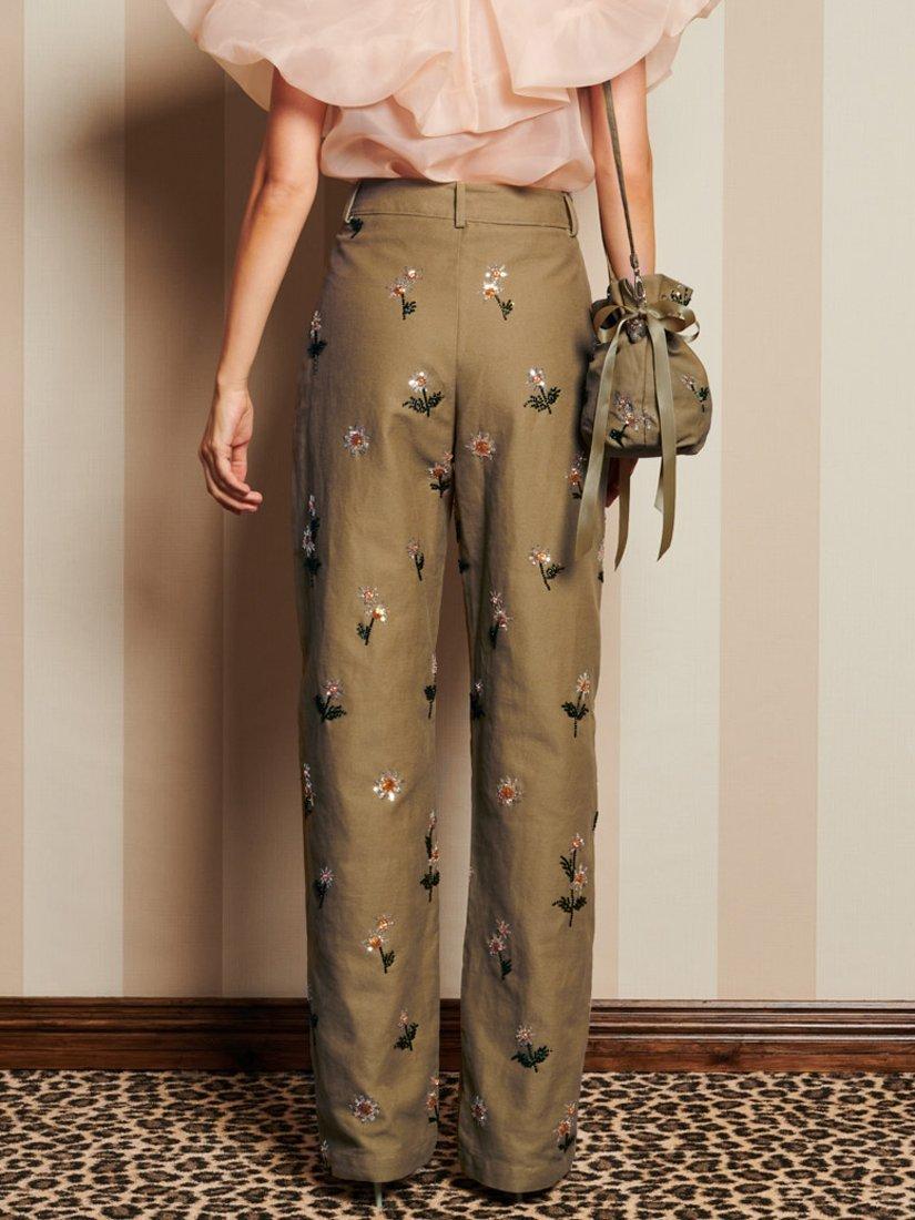 Product image 4 of 6, which shows Sister Jane Sequin Daisy Jeans, Green, 6