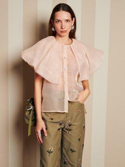 Sister Jane Harmony Organza Top, Pink, Pink