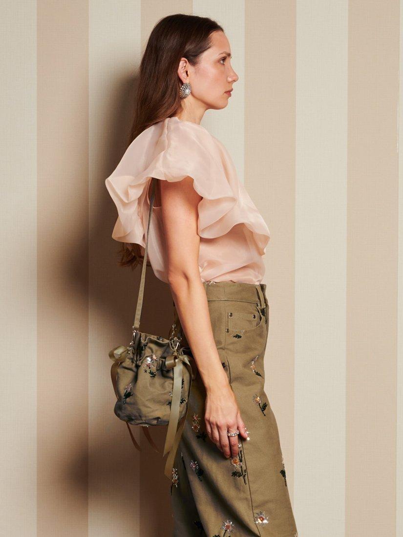 Product image 4 of 6, which shows Sister Jane Harmony Organza Top, Pink, 6