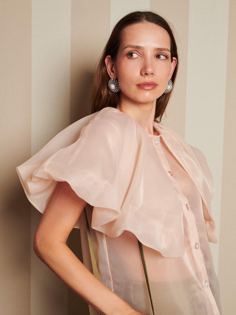 Product image 5 of 6, which shows Sister Jane Harmony Organza Top, Pink, 6