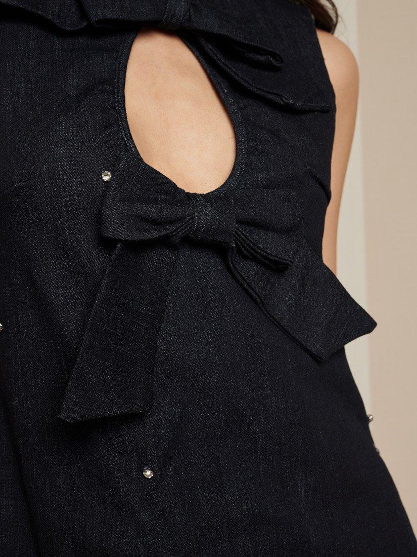 Product image 6 of 6, which shows Sister Jane Curio Denim Mini Dress, Navy, 6