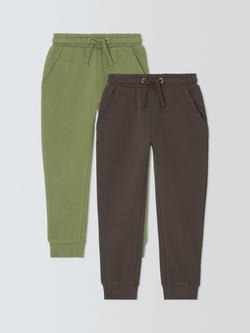 John Lewis Kids' Jersey Joggers, Pack of 2, Multi, Multi