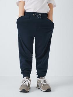 John Lewis Kids' Jersey Tapered Joggers, Navy, Navy