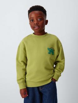 John Lewis Kids' Turtle Sweatshirt, Lime, Lime