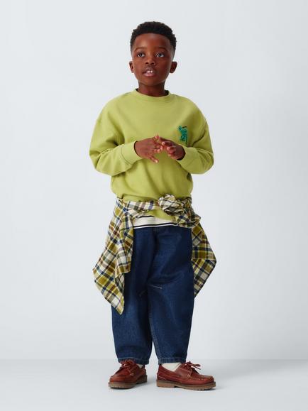 John Lewis Kids' Turtle Sweatshirt, Lime - view 2, Lime