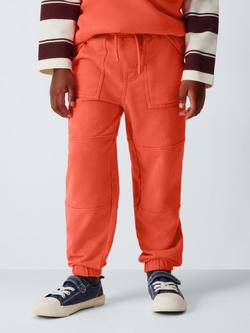 John Lewis Kids' Optic Jersey Joggers, Red, Red