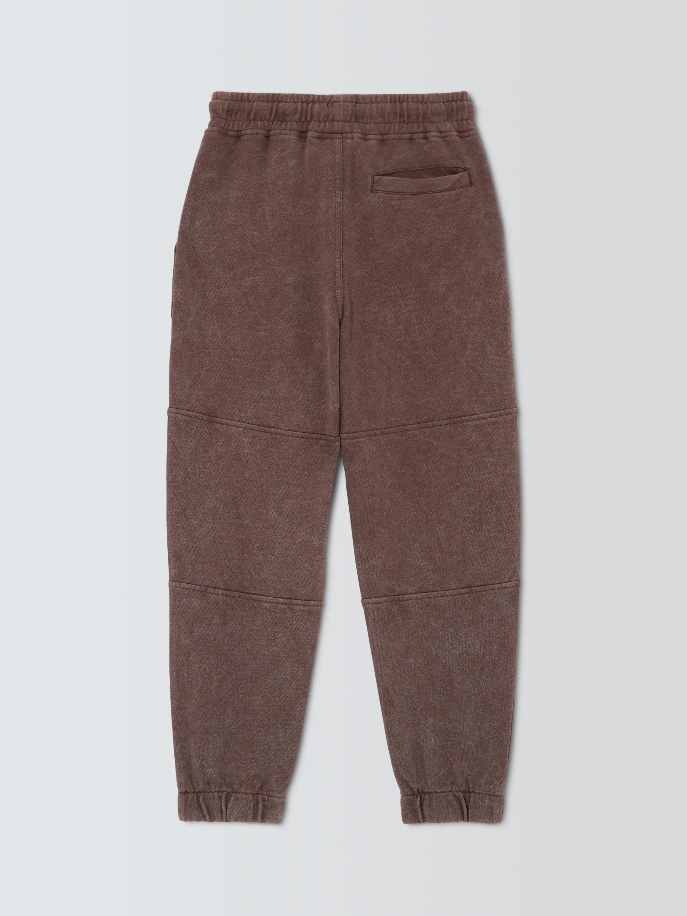 Product image 4 of 7, which shows John Lewis Kids' Optic Jersey Joggers, Brown, 3 years