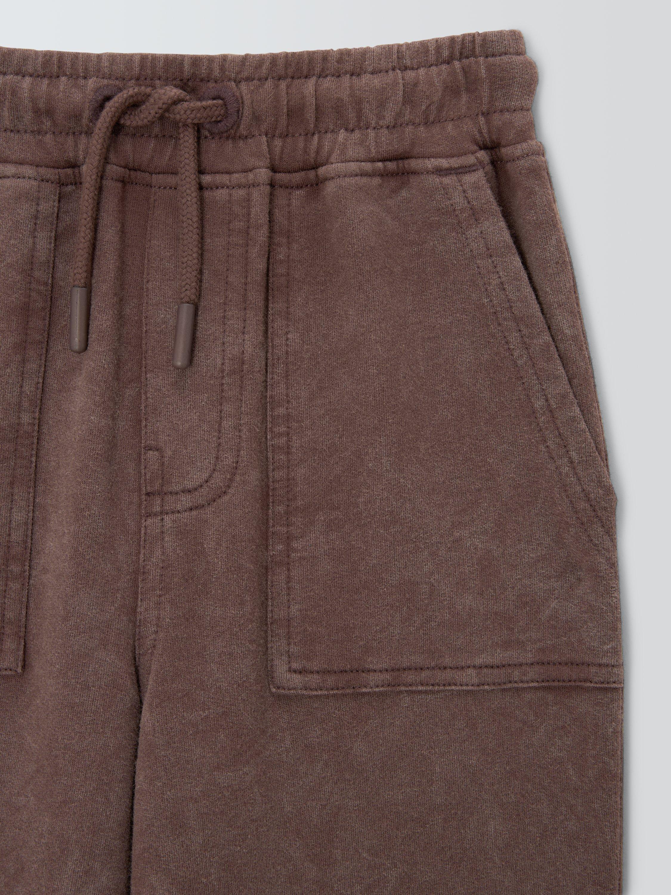 Product image 6 of 7, which shows John Lewis Kids' Optic Jersey Joggers, Brown, 3 years