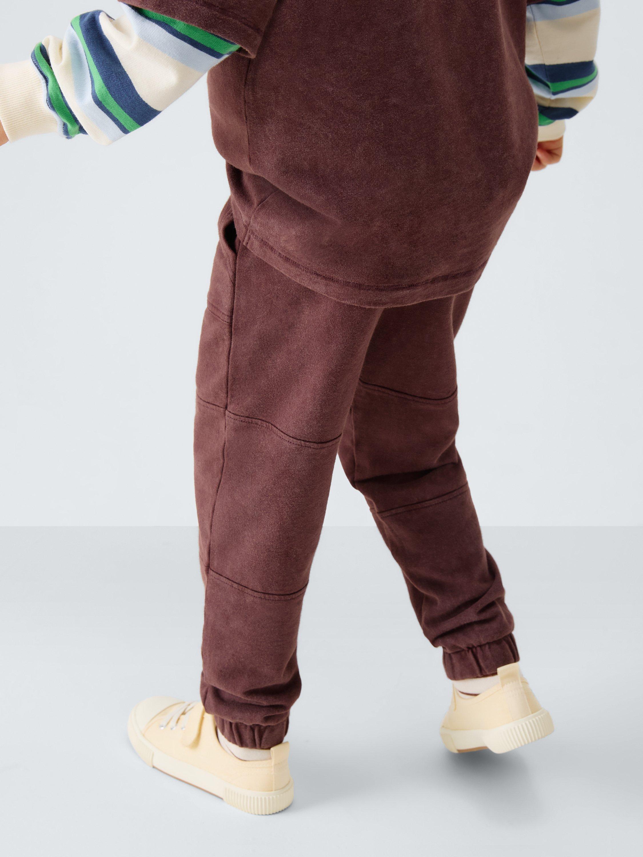 Product image 5 of 7, which shows John Lewis Kids' Optic Jersey Joggers, Brown, 3 years